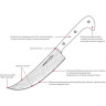 Нож кухонный Пчак SAMURA SULTAN SU-0085DBW/K